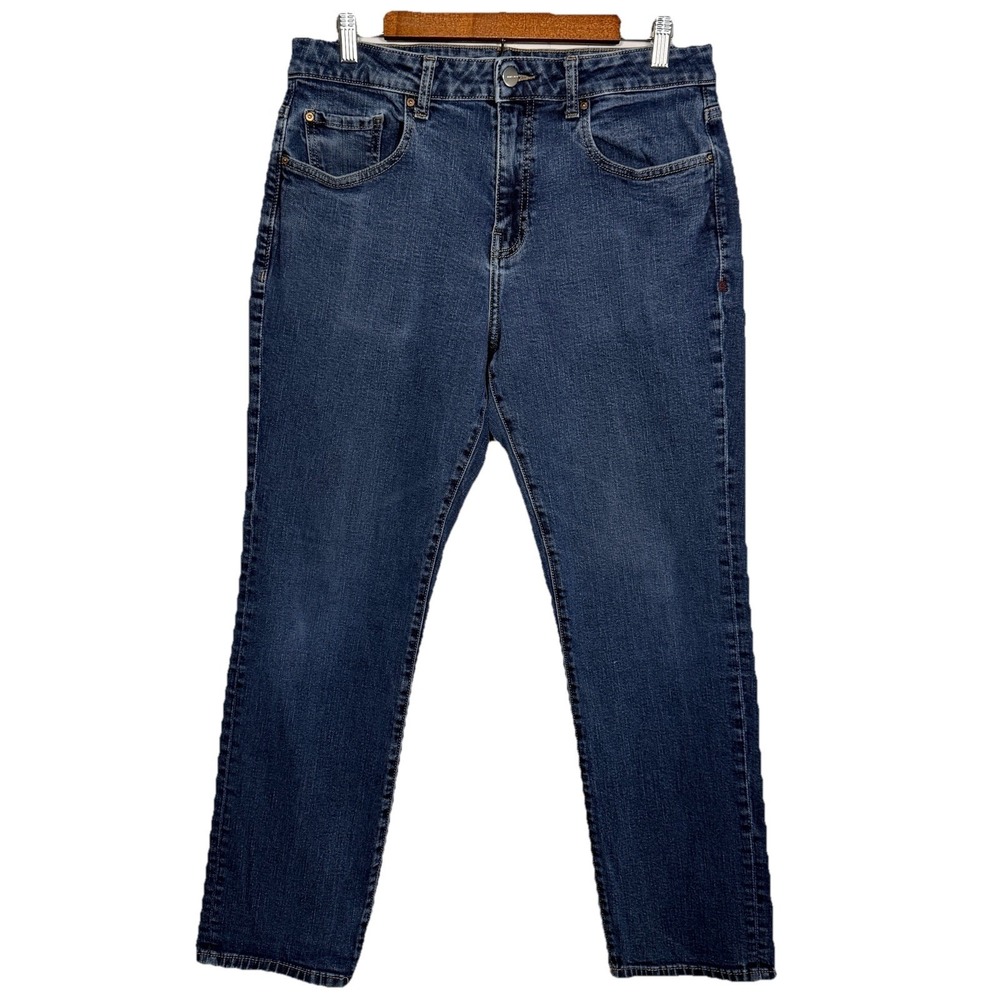 Warp + Weft ORD Chicago Straight Jeans Mens 33x30 Undertow Stretch Denim Blue
